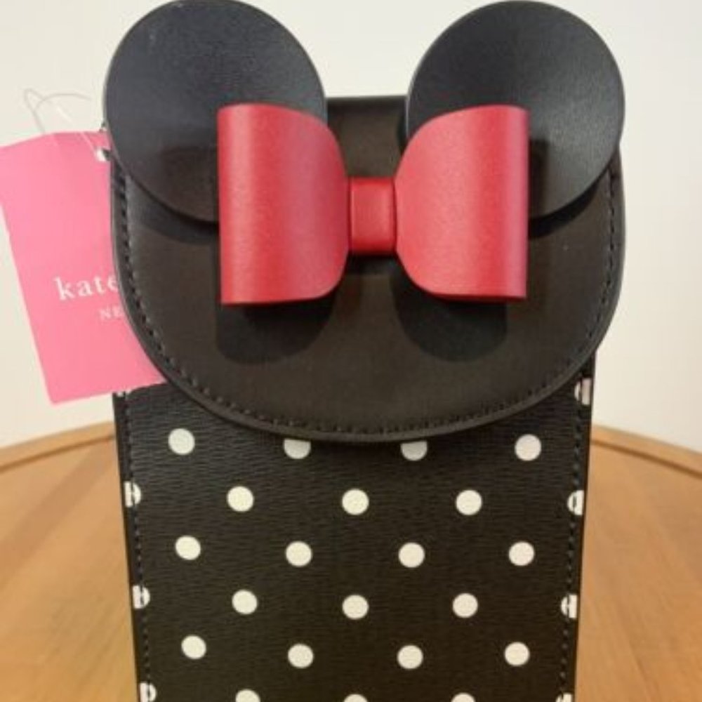 Kate Spade New York NWT Disney x Minnie Mouse North South Flap Phone Crossbody